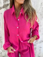 women's casual shirt and shorts set