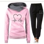 Love Heart Hoodie Set