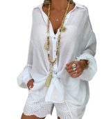 women ripped blouse
