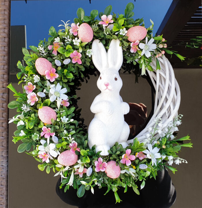bunny wreath for easter decor