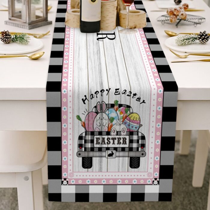 Easter Cotton Table Flag Linen