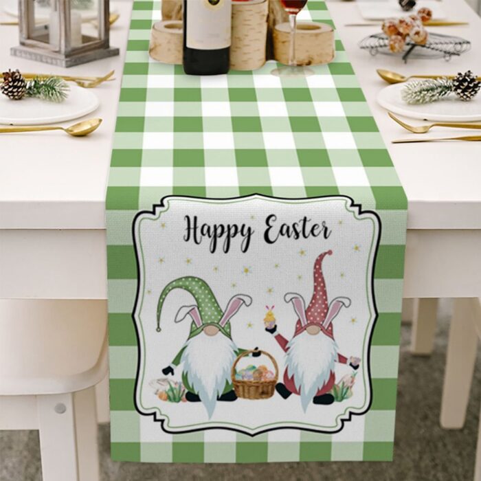 Linen Cotton Easter Table Flag for easter