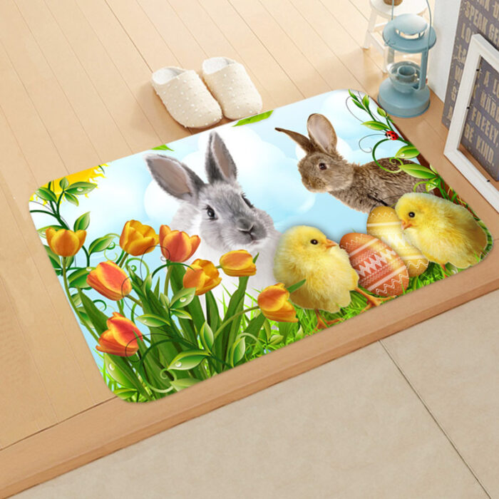 Bathroom Floor Mats Easter Egg Festive Design