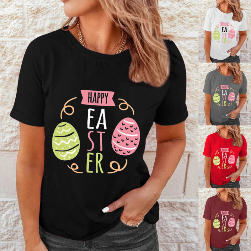 Easter Print T-Shirt for Women