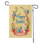 Easter Burlap Garden Flag Decoration