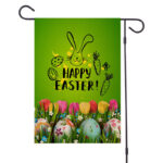 Festive Easter Burlap Garden Flag