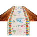 Easter Table Flag Linen Stain Oil Proof Cloth