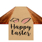 Easter Linen Table Flag Stain Oil Proof Cloth