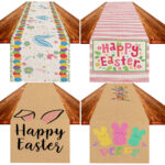 Easter linen table flag