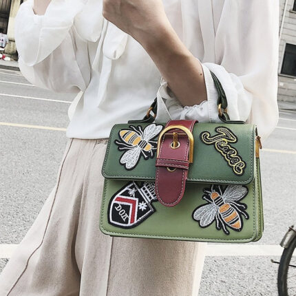 embroidered floral handbag