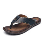 Non slip leather slippers