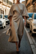 Batwing Sleeve Dress