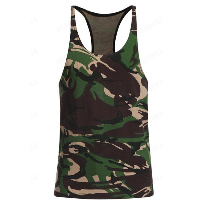 Mens Camouflage Print Athletic Vest