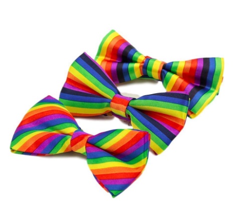 Rainbow Striped Bowties