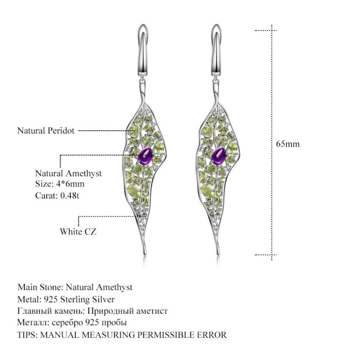 Olivine gemstone earrings