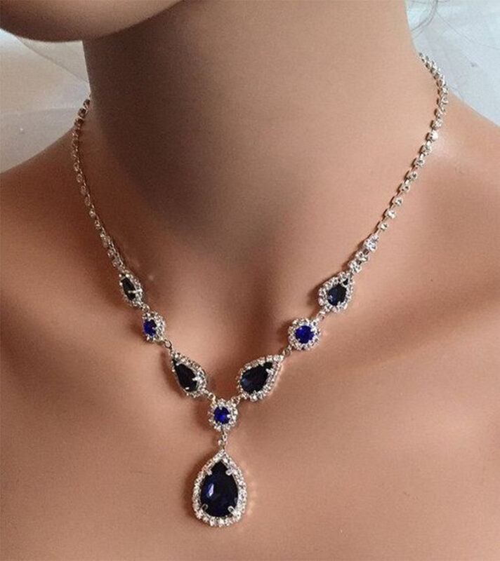 Blue Zirconia Necklace Women