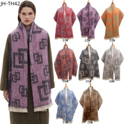 Concentric Square Pattern Scarf