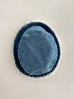 Blue cowboy hat with lacework