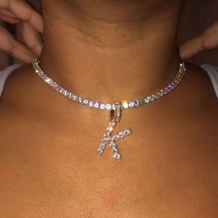 get Shiny Rhinestone Alphabet Pendant