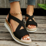 Summer wedge sandals