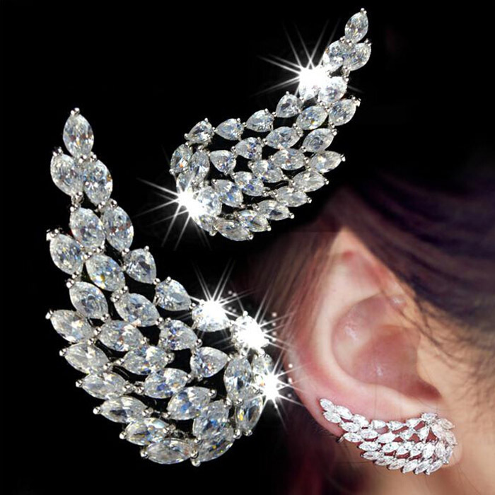 Zirconia Angel Wings Earrings