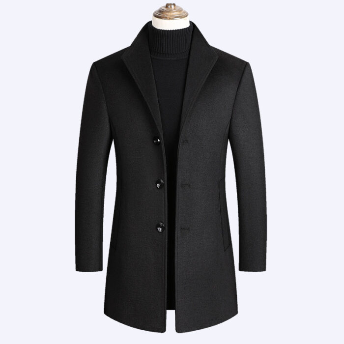 Elegant woolen overcoat