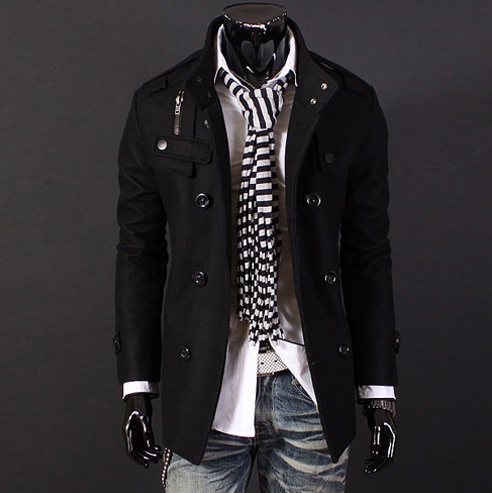 Get New Fashion Men Woolen Coat