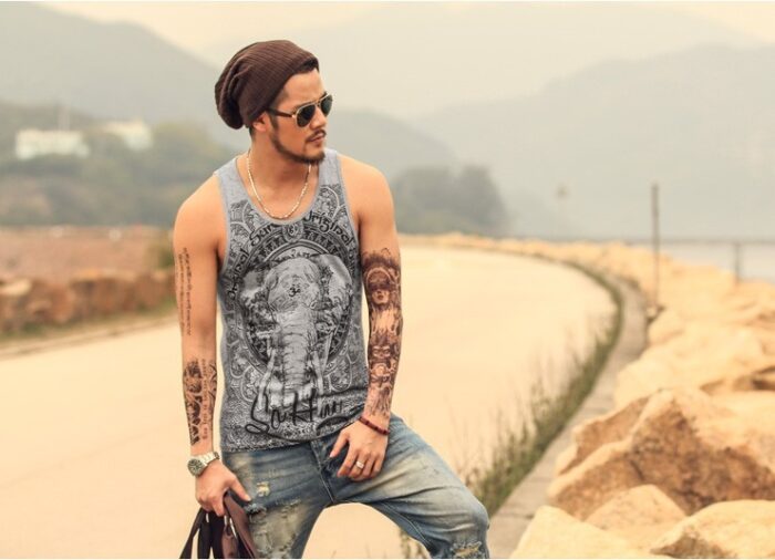 get Elephant Print Tank Top
