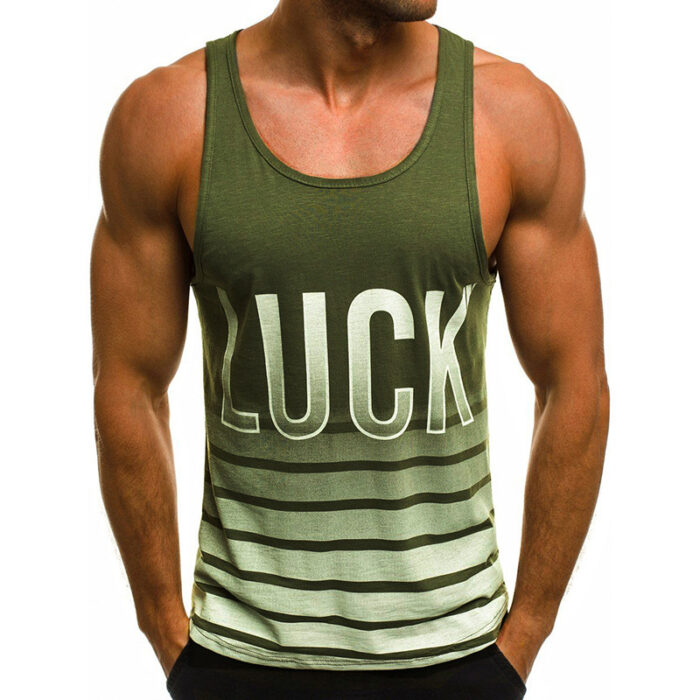 Get LUCK Printed Tank Top