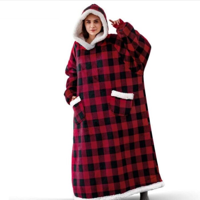 Oversized winter hoodie blanket