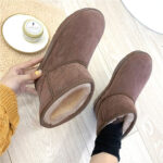 Stylish faux fur winter footwear