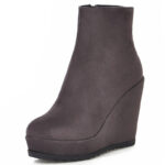 Stylish wedge platform boots for women
