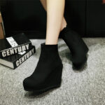 Elegant women’s wedge ankle boots