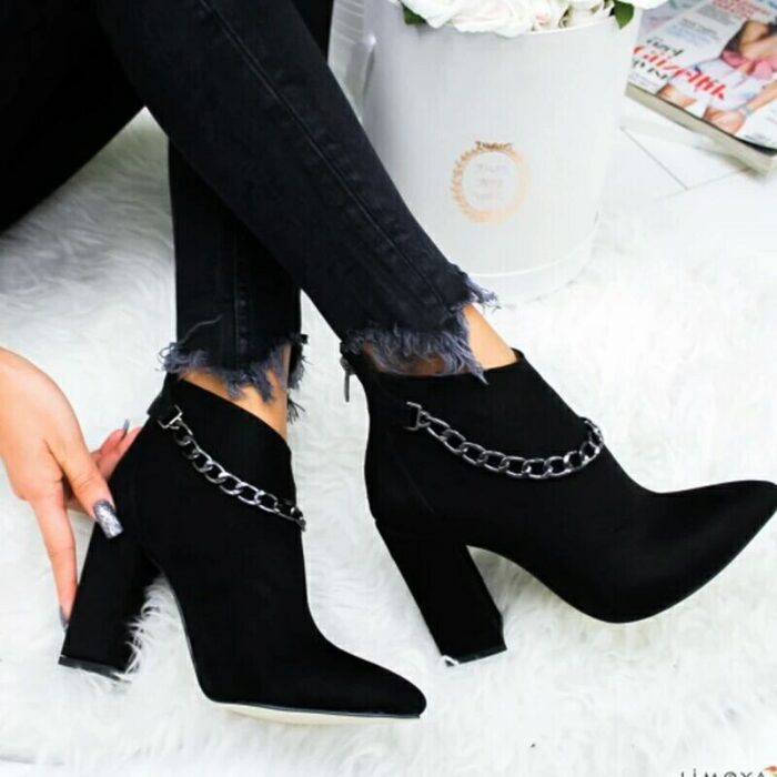 Get Women’s Pointed Toe High Heel Short Boots