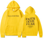 Faith Over Fear Printed Hoodie for Men