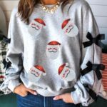 Christmas Shiny Ribbon Sweatshirt