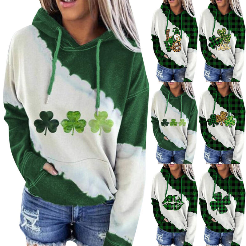 Lucky Grass Print Hoodie