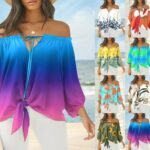 Off Shoulder Chiffon Blouse