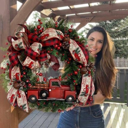 Red Truck Christmas Wreath